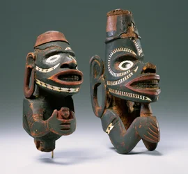 Kanu-Bugfiguren (nguzu nguzu) möglicherweise von den Salomonen